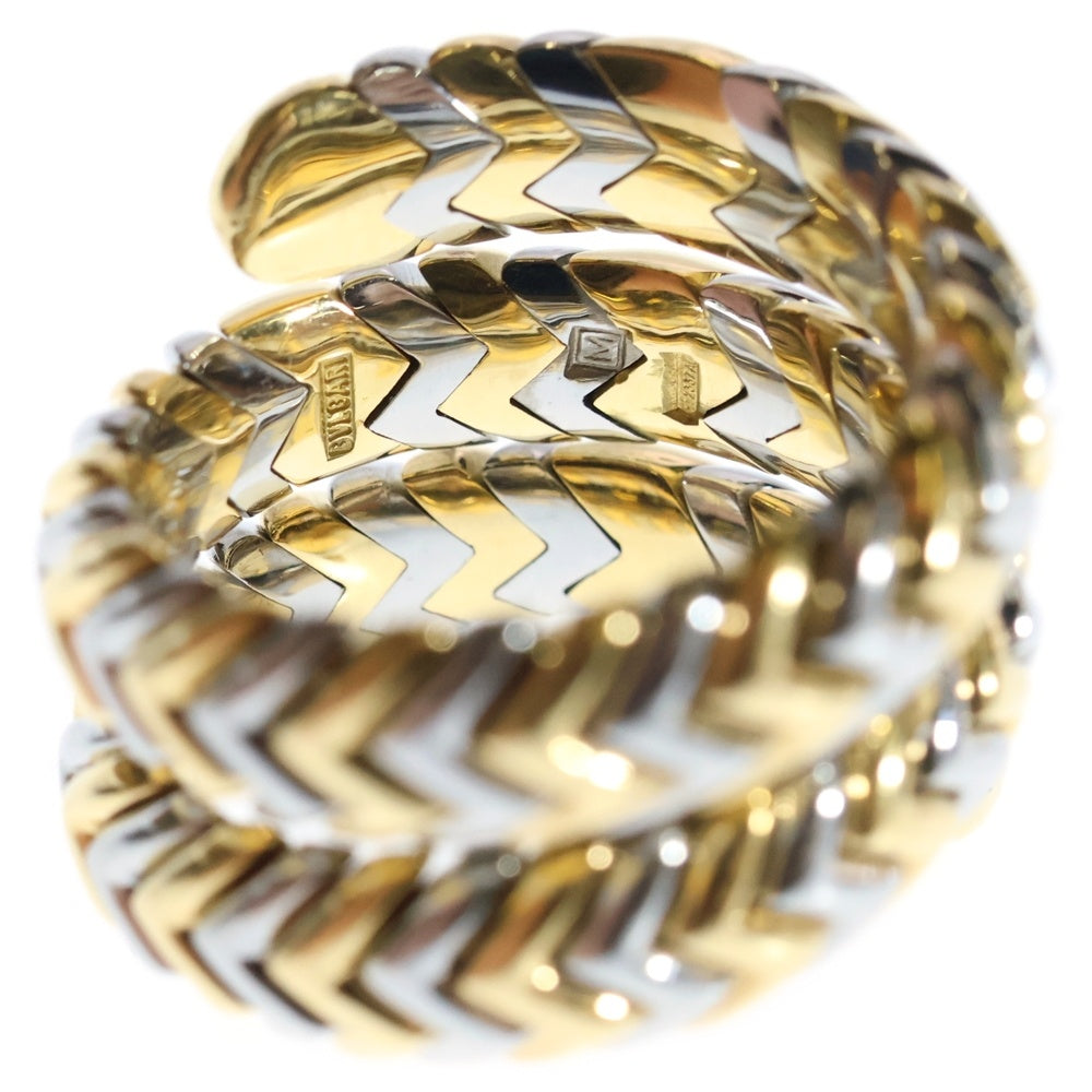 BVLGARI(ブルガリ) スピガ スネークリング 指輪 K18YG イエローゴールド/シルバー