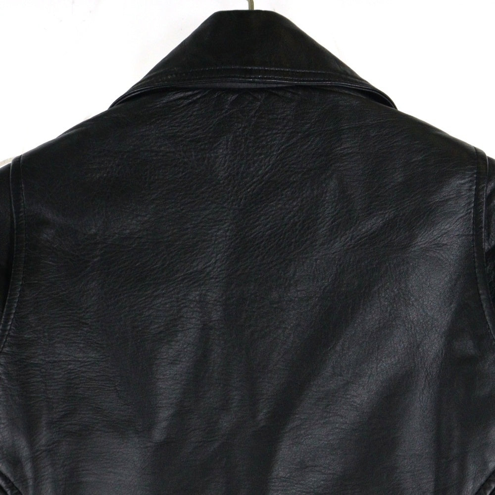 BALENCIAGA(バレンシアガ) ラムスキン レザー ダブル ライダースジャケット ブラック レディース 374639