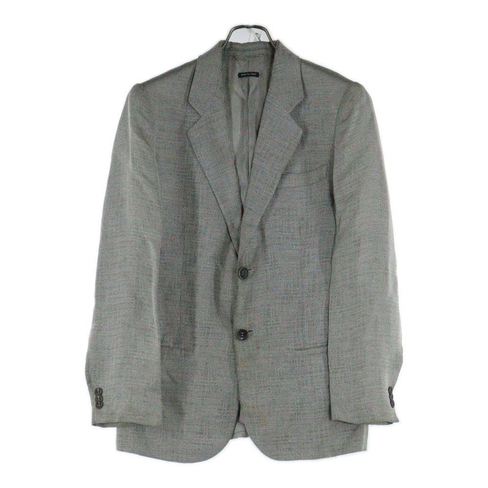 GIORGIO ARMANI(ジョルジオアルマーニ) BORGO 21 ボルゴ リネン レーヨン シルク 2B テーラードジャケット グレー/シルバー 757833