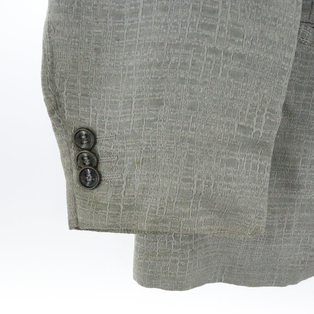 GIORGIO ARMANI(ジョルジオアルマーニ) BORGO 21 ボルゴ リネン レーヨン シルク 2B テーラードジャケット グレー/シルバー 757833