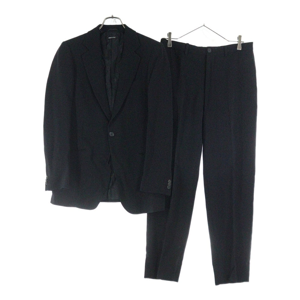 GIORGIO ARMANI(ジョルジオアルマーニ) BORGO 21 セットアップスーツ ウール 1B テーラードジャケット ノータックスラックスパンツ ブラック 770140