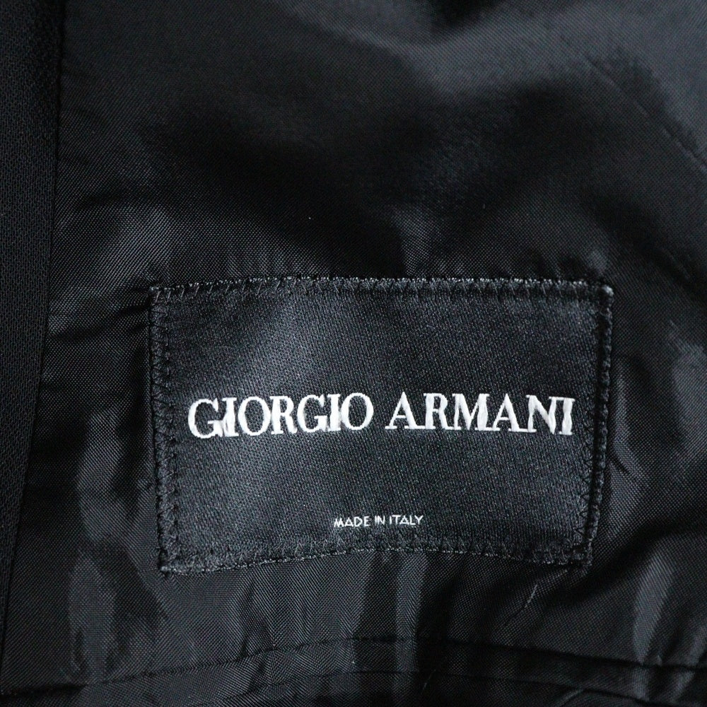 GIORGIO ARMANI(ジョルジオアルマーニ) BORGO 21 セットアップスーツ ウール 1B テーラードジャケット ノータックスラックスパンツ ブラック 770140