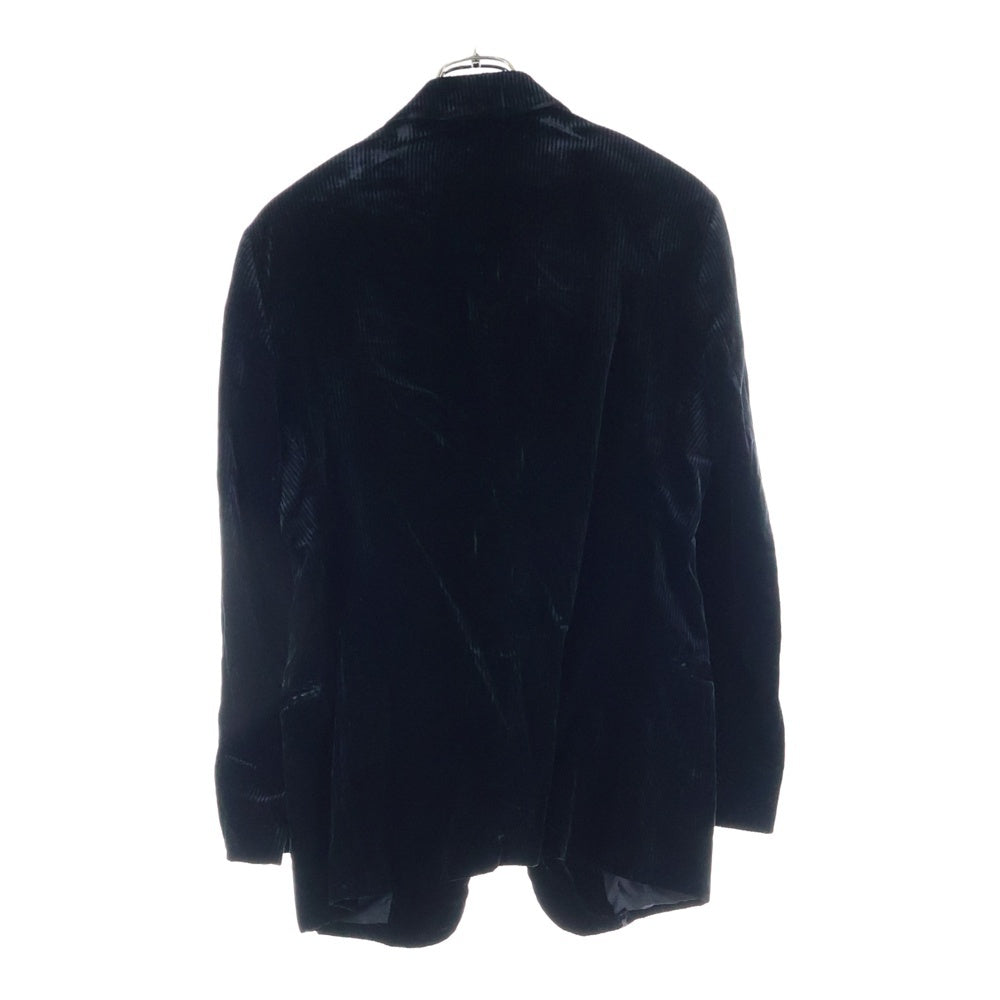 GIORGIO ARMANI(ジョルジオアルマーニ) BORGO 21 レーヨン コーデュロイ 1B ピークドラペル テーラードジャケット ブラック 726850