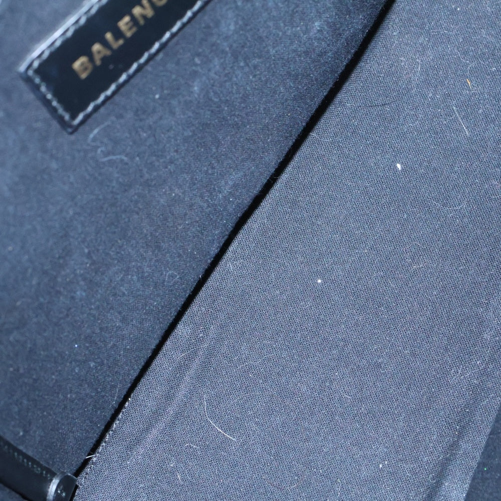 BALENCIAGA(バレンシアガ) ハードウェア スモール 2WAYハンドバッグ ショルダーバッグ ミニトートバッグ ブラック ゴールド金具 キャンバス×レザー 671402