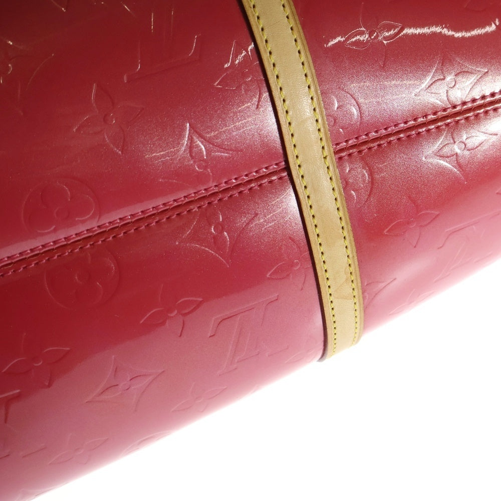 LOUIS VUITTON(ルイヴィトン) モノグラムヴェルニ ベッドフォード フランボワーズ ハンドバッグ ピンク×ブラウン レザー×パテント シルバー金具 M9133F