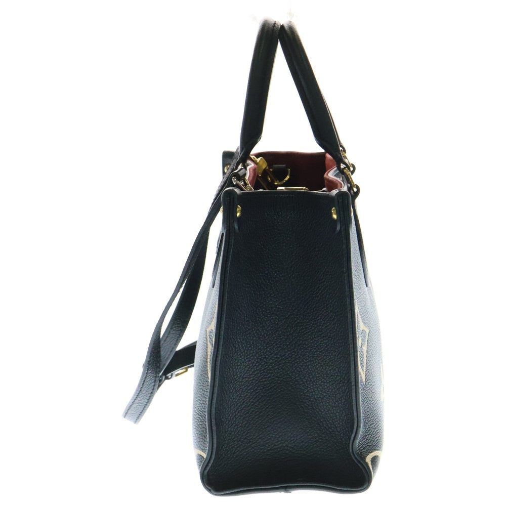 LOUIS VUITTON(ルイヴィトン) モノグラムアンプラント オンザゴーPM 2WAYバッグ ハンドバッグ ショルダーバッグ ブラック×ベージュ ゴールド金具 バイカラー レザー M45659