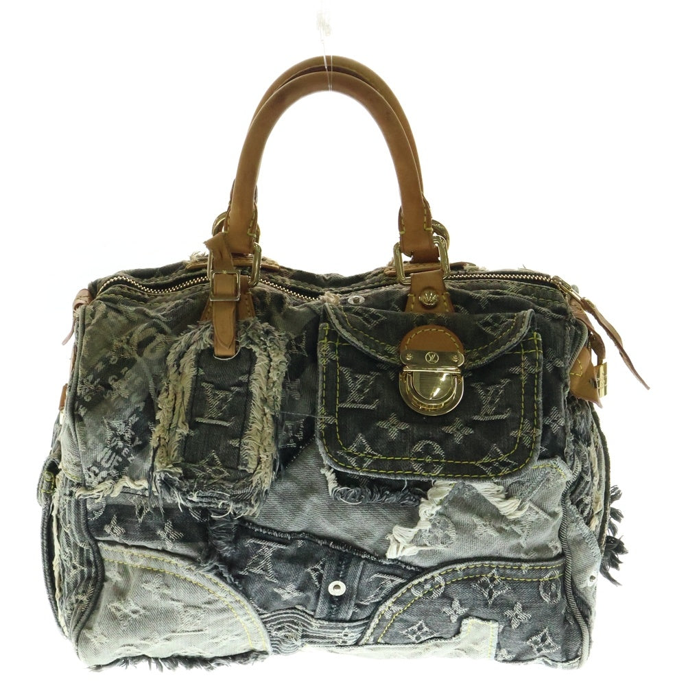 LOUIS VUITTON(ルイヴィトン) モノグラムデニム パッチワーク スピーディ30 グレー ハンドバッグ M95380