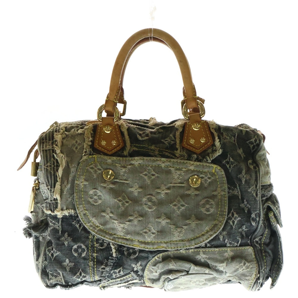 LOUIS VUITTON(ルイヴィトン) モノグラムデニム パッチワーク スピーディ30 グレー ハンドバッグ M95380