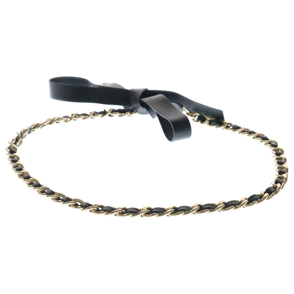 CHANEL(シャネル) ココマーク チェーンベルト ブラック ゴールド金具 レザー B20C
