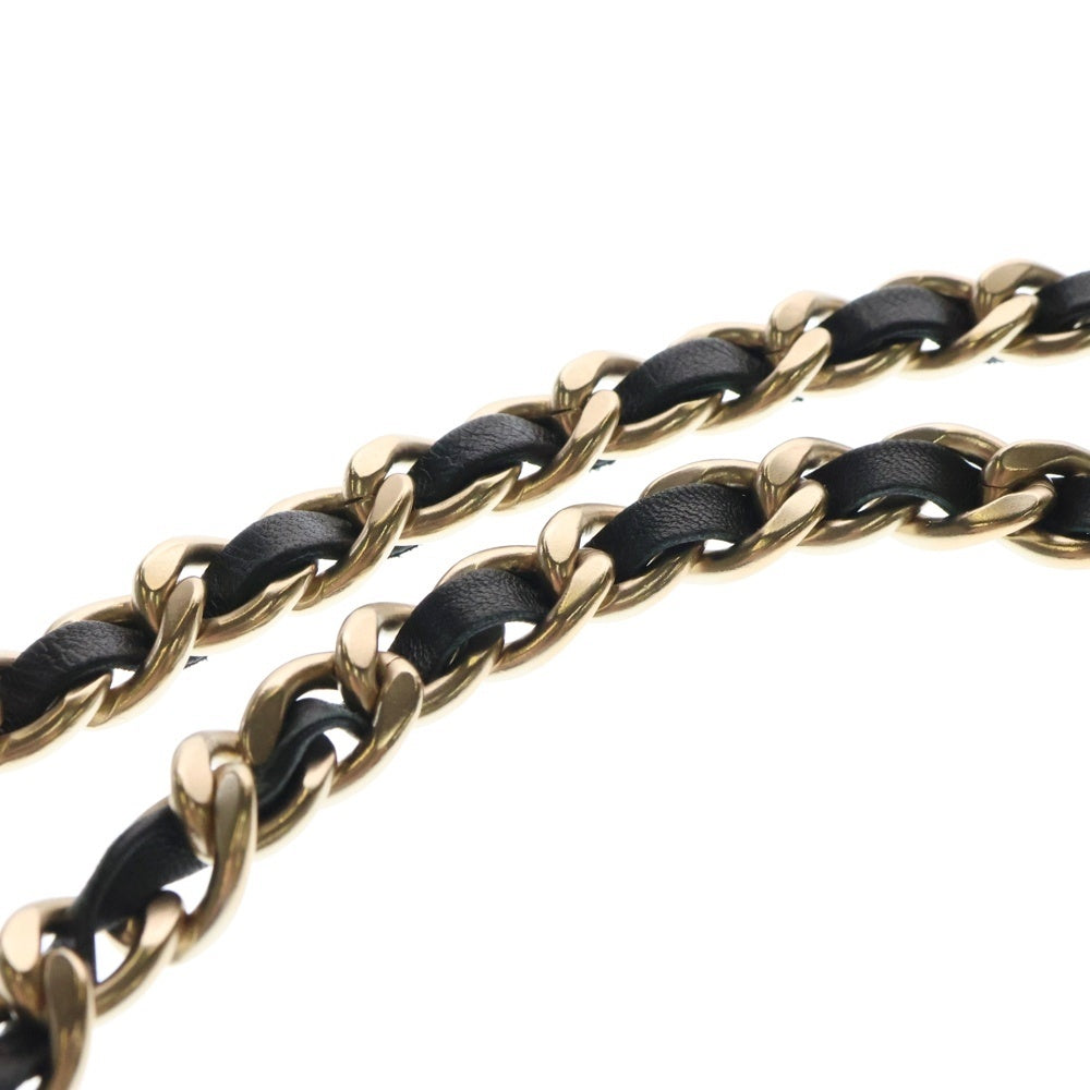 CHANEL(シャネル) ココマーク チェーンベルト ブラック ゴールド金具 レザー B20C