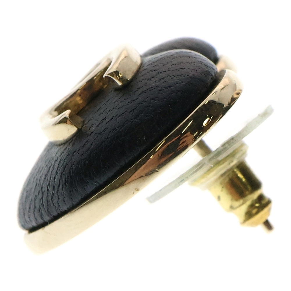 CHANEL(シャネル) ココマーク ハート ピアス イヤーアクセサリー ブラック×ゴールド B22K
