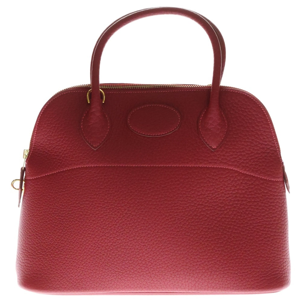 HERMES(エルメス) ボリード31 ルージュグレナ アルデンヌ 2WAY レザーハンドバッグ ショルダーバッグ レッド レディース □H刻印
