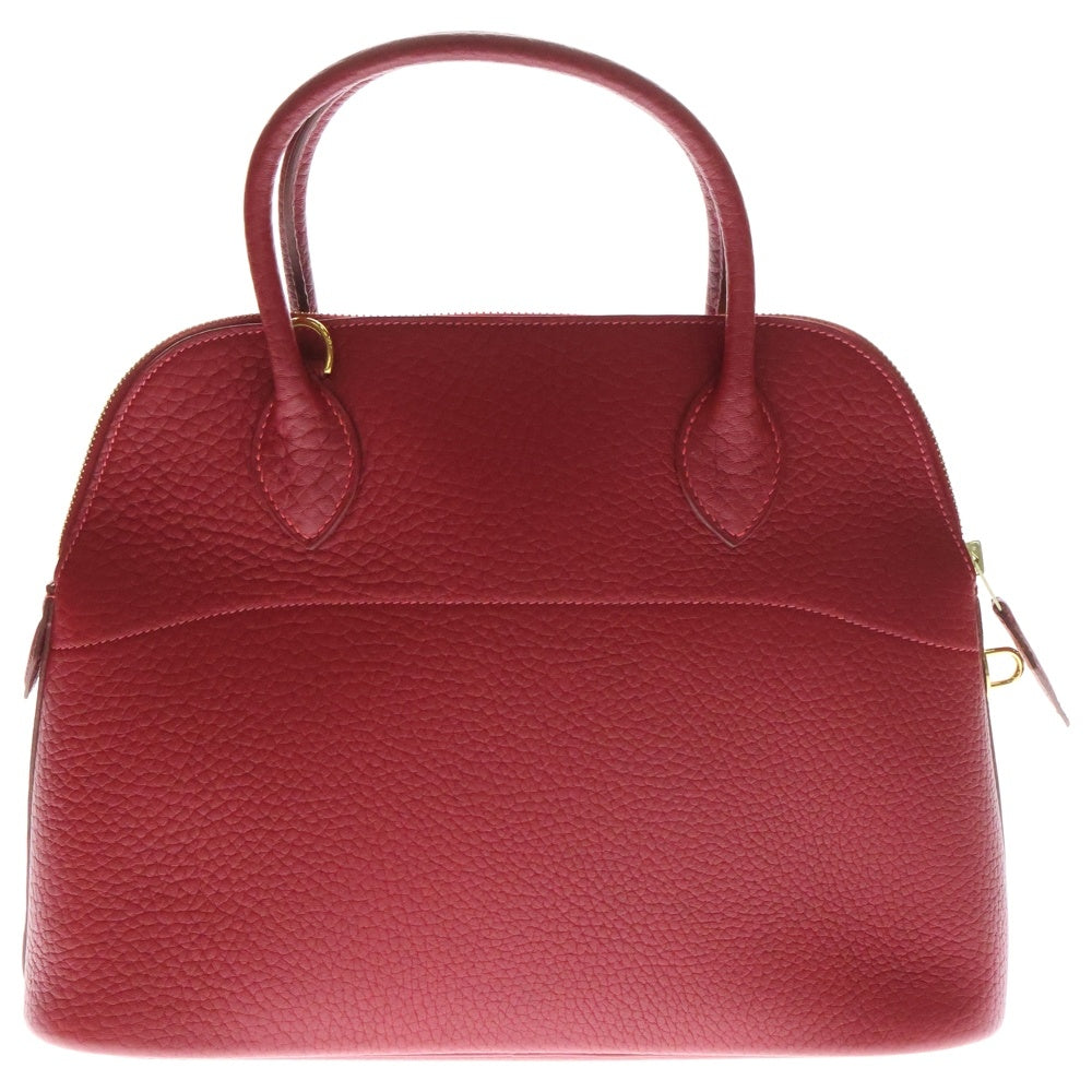 HERMES(エルメス) ボリード31 ルージュグレナ アルデンヌ 2WAY レザーハンドバッグ ショルダーバッグ レッド レディース □H刻印