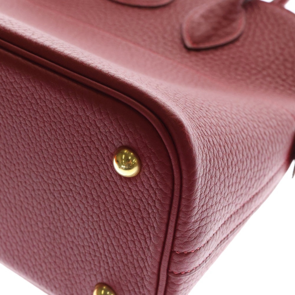 HERMES(エルメス) ボリード31 ルージュグレナ アルデンヌ 2WAY レザーハンドバッグ ショルダーバッグ レッド レディース □H刻印