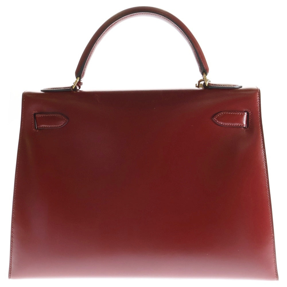 HERMES(エルメス) ケリー32 ルージュアッシュ ボックスカーフ 外縫い ゴールド金具 〇Z刻印 ハンドバッグ