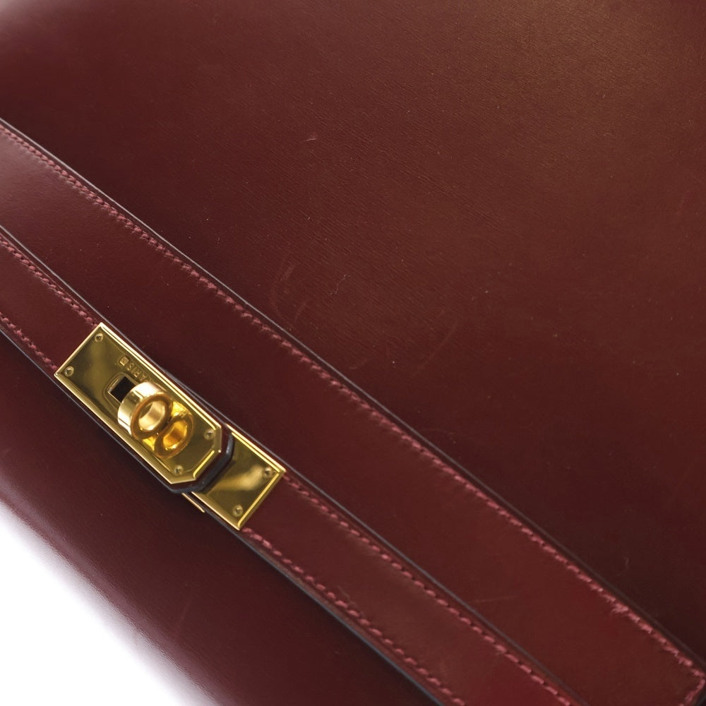 HERMES(エルメス) ケリー32 ルージュアッシュ ボックスカーフ 外縫い ゴールド金具 〇Z刻印 ハンドバッグ