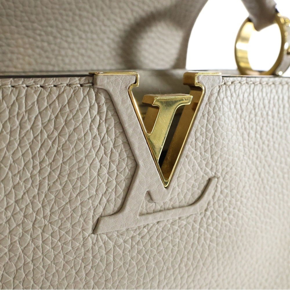 LOUIS VUITTON(ルイヴィトン) カプシーヌMM トリヨン レザー ガレ 2WAY ハンド ショルダーバッグ ゴールド金具 ベージュ M24745