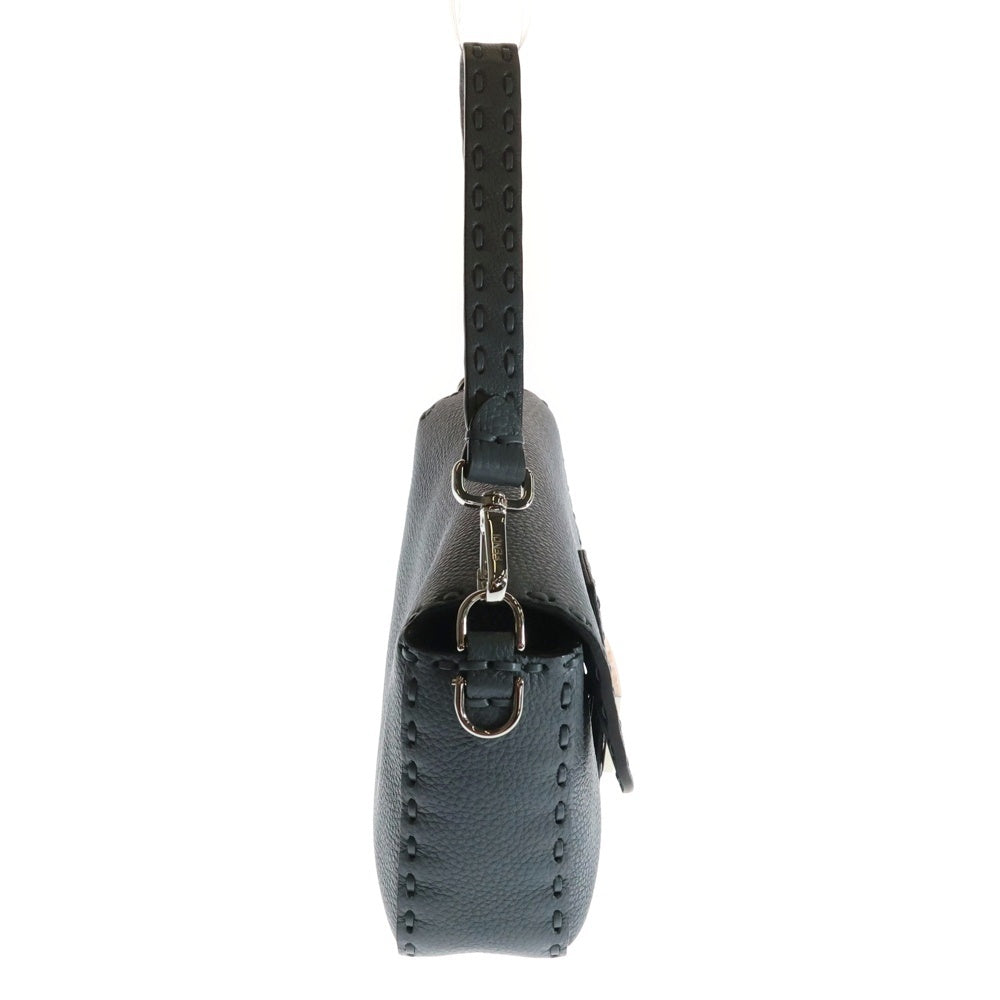 FENDI(フェンディ) マンマバケット セレリア 2WAY ハンドバッグ ショルダーバッグ グレー レザー 8BR600