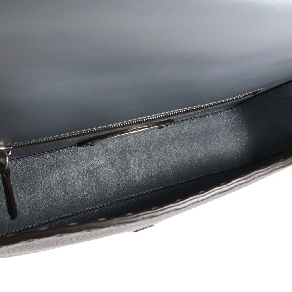 FENDI(フェンディ) マンマバケット セレリア 2WAY ハンドバッグ ショルダーバッグ グレー レザー 8BR600