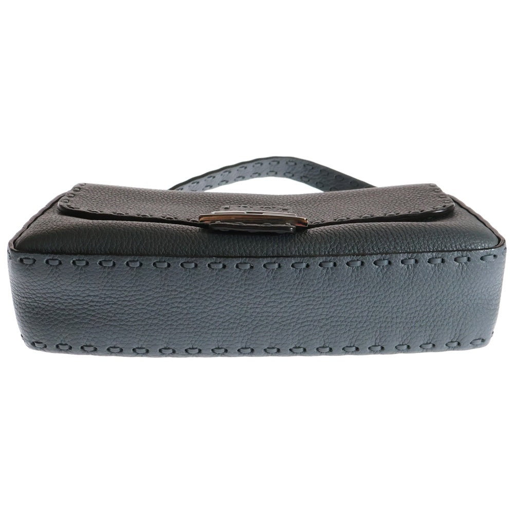 FENDI(フェンディ) マンマバケット セレリア 2WAY ハンドバッグ ショルダーバッグ グレー レザー 8BR600