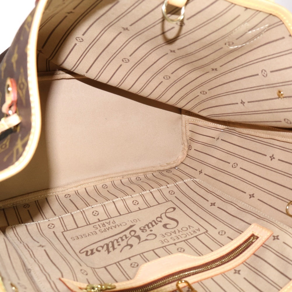 LOUIS VUITTON(ルイヴィトン) モノグラム ネヴァーフルMM トートバッグ ハンドバッグ ブラウン レザー×PVC ゴールド金具 M40156