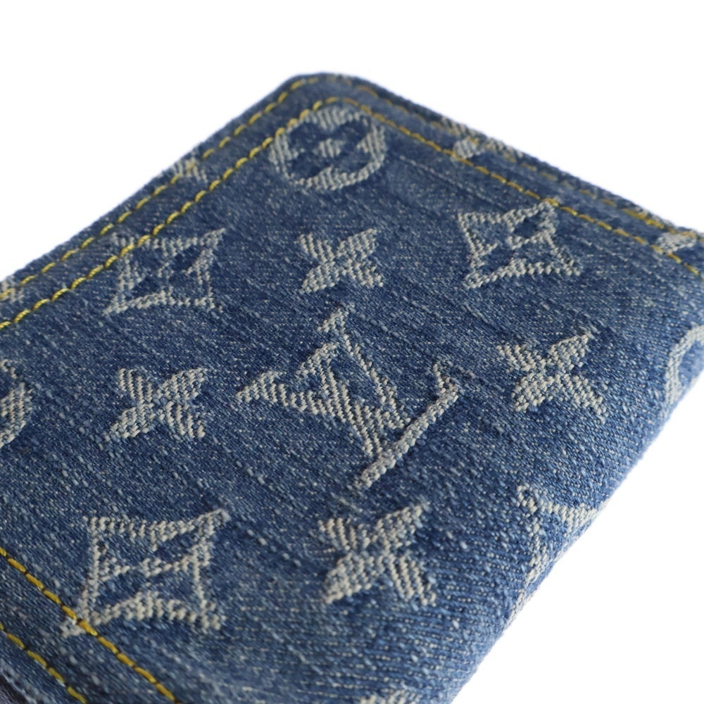 LOUIS VUITTON(ルイヴィトン) モノグラム デニム ジッピー コインパース コインケース 財布 インディゴブルー ゴールド金具 M82957
