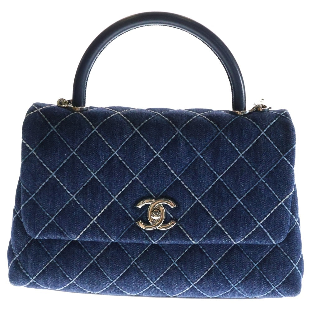 CHANEL(シャネル) ココマーク ココハンドル29 2WAY デニムハンドバッグ ショルダーバッグ インディゴブルー レディース