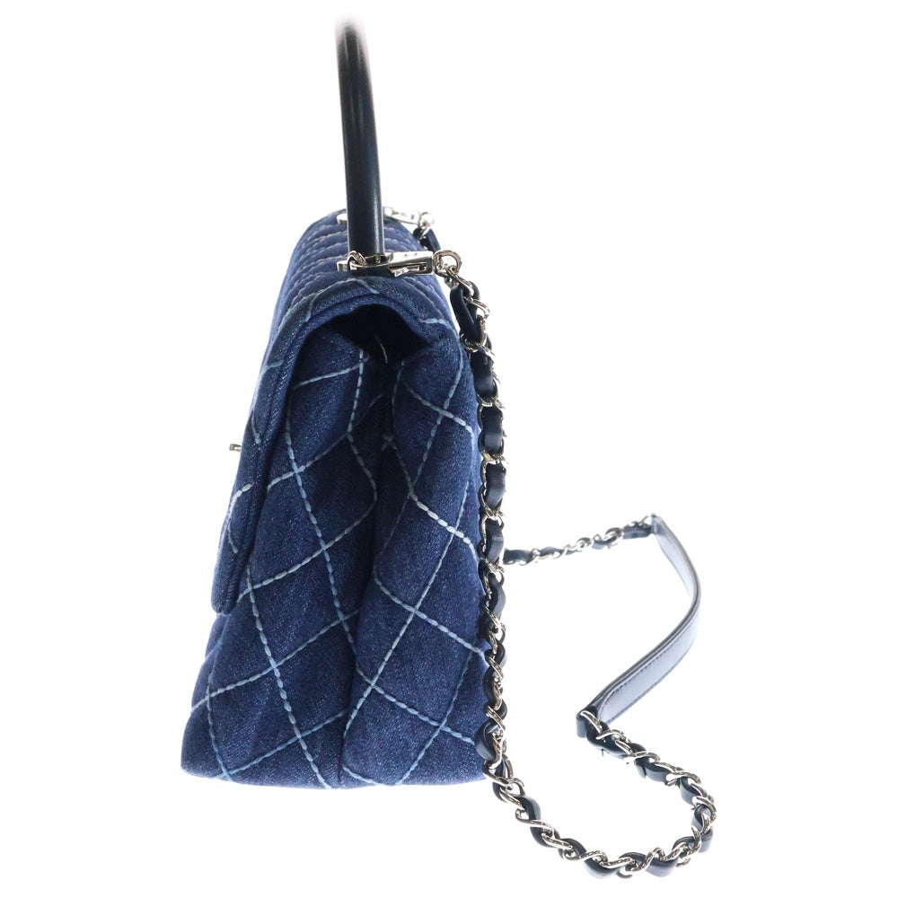 CHANEL(シャネル) ココマーク ココハンドル29 2WAY デニムハンドバッグ ショルダーバッグ インディゴブルー レディース