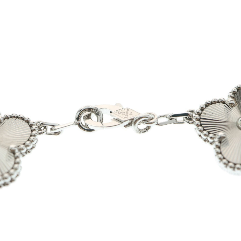 Van Cleef & Arpels(ヴァンクリーフアンドアーペル) ヴィンテージアルハンブラ ギョーシェ 5モチーフ ブレスレット ホワイトゴールド Au750WG VCARP9XE00 ジュエリー アクセサリー