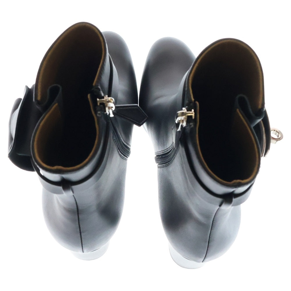 HERMES(エルメス) Saint Germain Kelly Boots サンジェルマン ケリーショートヒールブーツ ブラック レディース