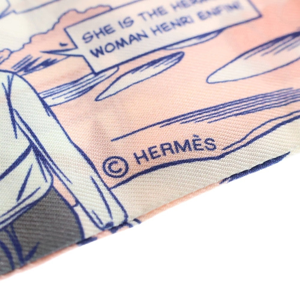 HERMES(エルメス) ツイリー WOW アメコミ スカーフ ピンク系