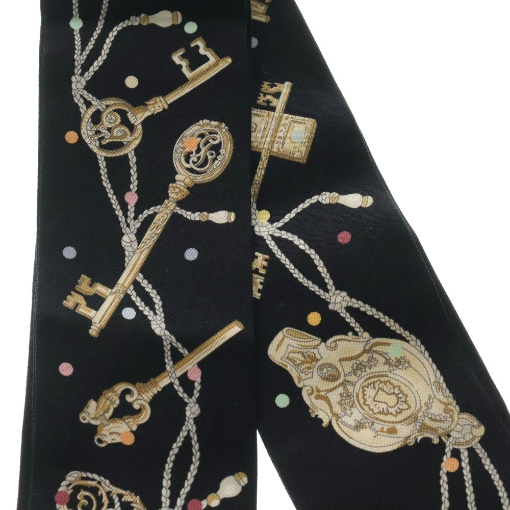 HERMES(エルメス) ツイリー Les Cles a Pois スカーフ ブラック
