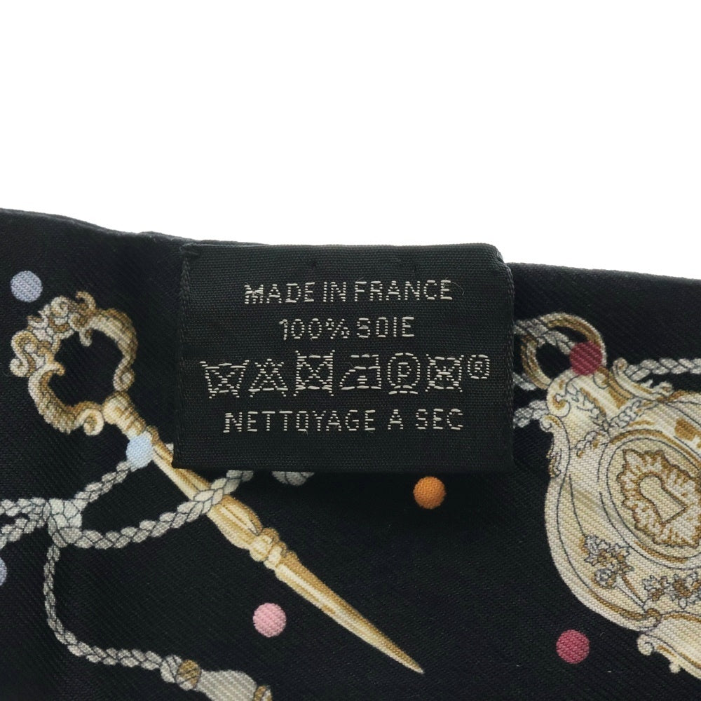 HERMES(エルメス) ツイリー Les Cles a Pois スカーフ ブラック