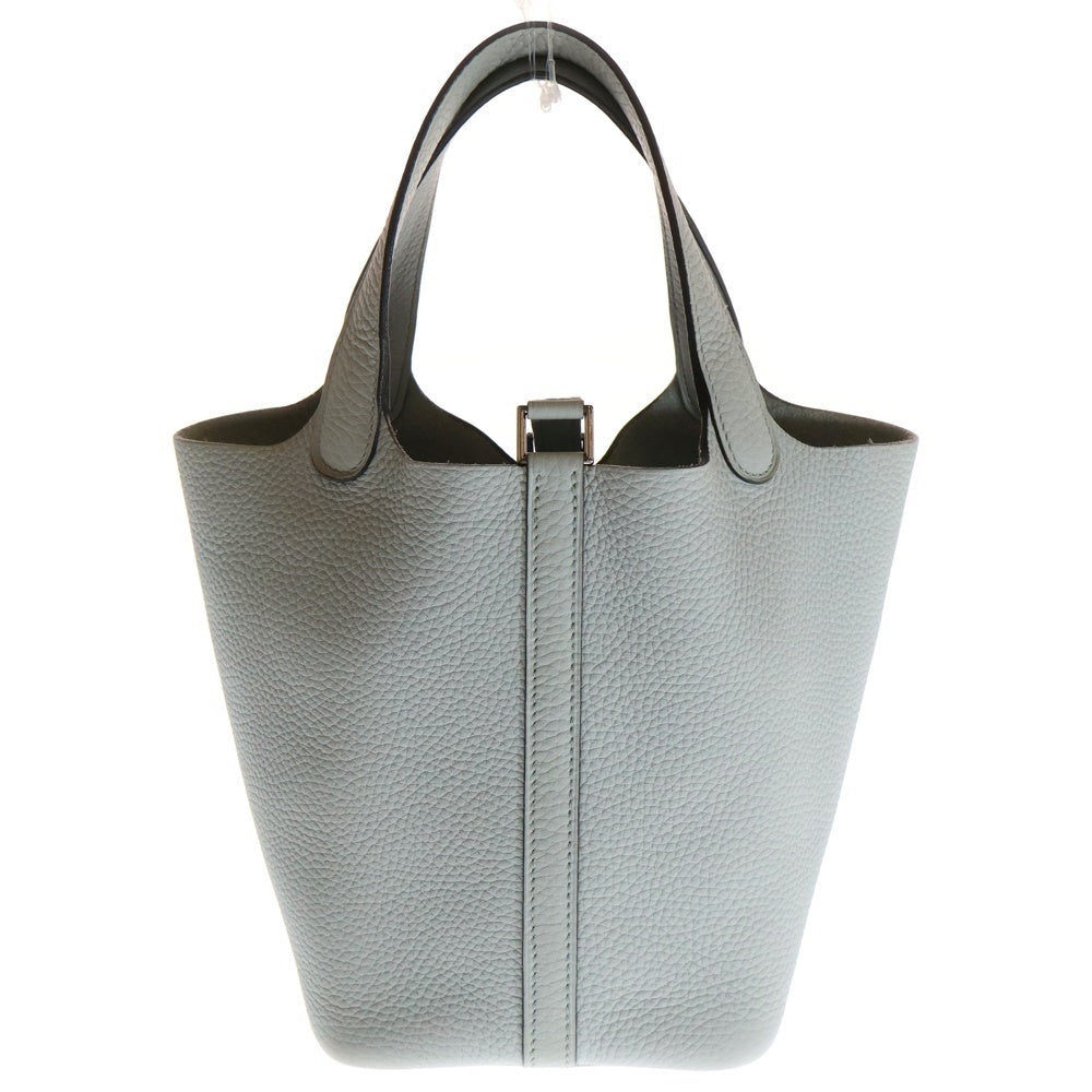 HERMES(エルメス) ピコタンロックPM ブルーペール トリヨンクレマンス ハンドバッグ シルバー金具 W刻印