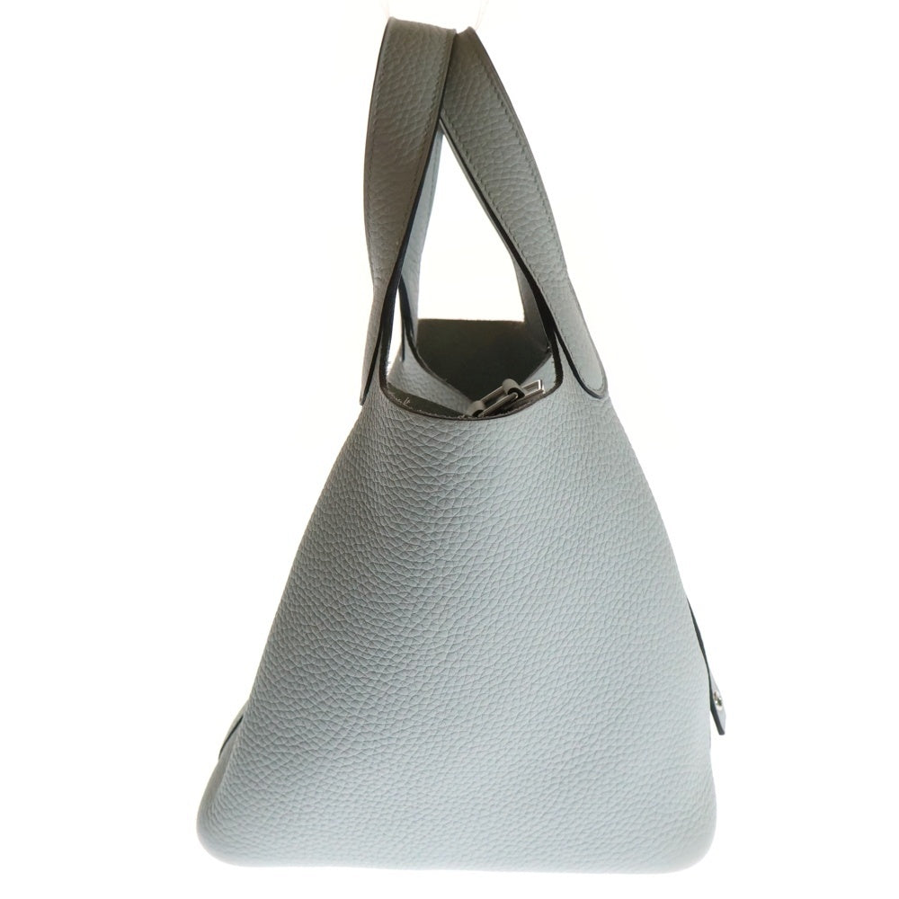 HERMES(エルメス) ピコタンロックPM ブルーペール トリヨンクレマンス ハンドバッグ シルバー金具 W刻印
