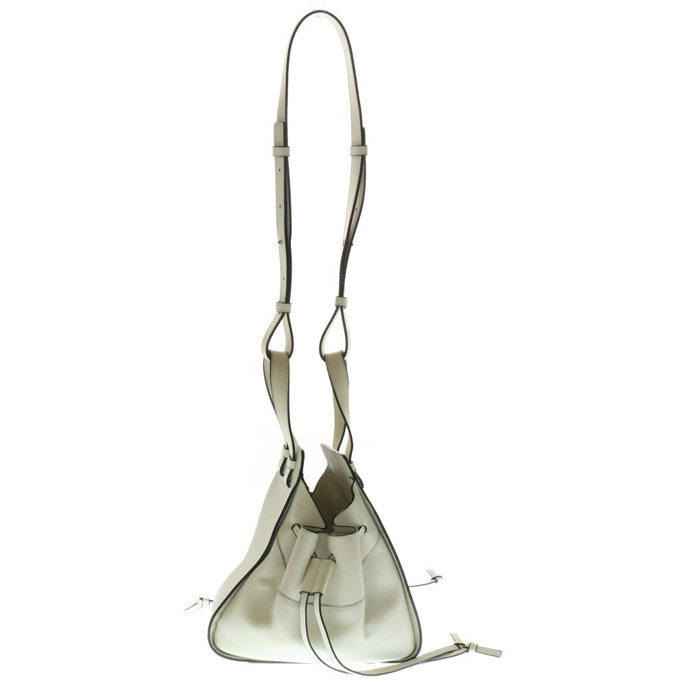 LOEWE(ロエベ) ハンモック スモール 2WAYバッグ ハンドバッグ ショルダーバッグ ホワイト シルバー金具 レザー