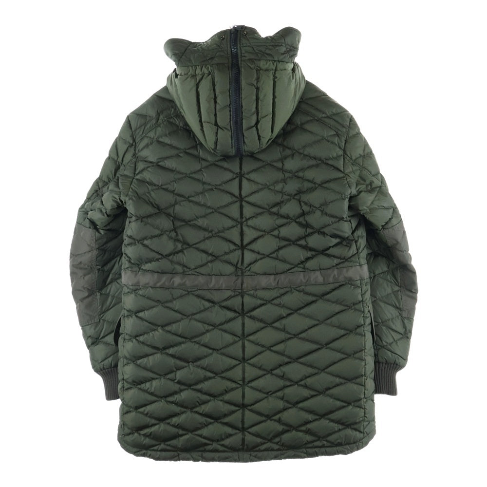 MONCLER(モンクレール) GAUTHIER ゴティエ キルティング ミリタリー フーデッド ジップアップ フック ダウン ロング ジャケット コート カーキ 420914236185 54155