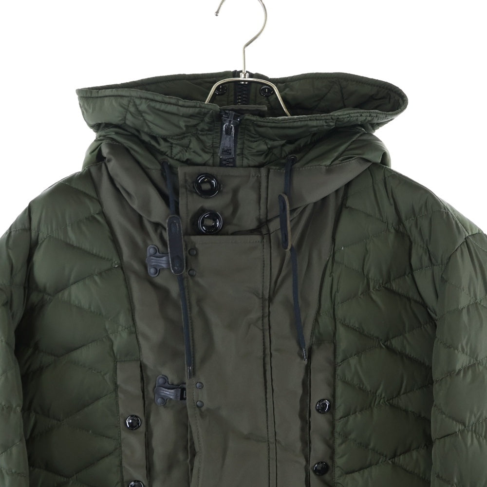MONCLER(モンクレール) GAUTHIER ゴティエ キルティング ミリタリー フーデッド ジップアップ フック ダウン ロング ジャケット コート カーキ 420914236185 54155