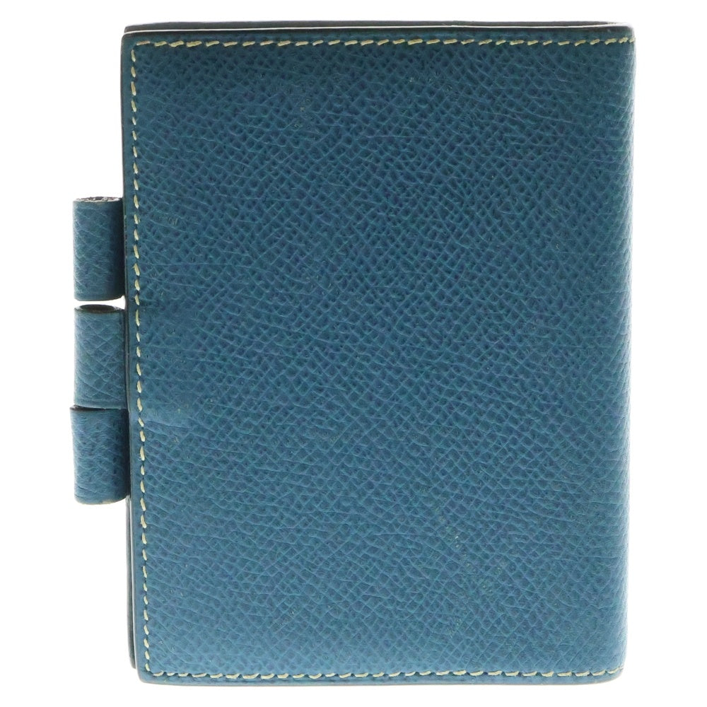 HERMES(エルメス) アジェンダ 手帳カバー ブックカバー ブルージーン エプソン シルバー金具 レザー O刻印 レディース