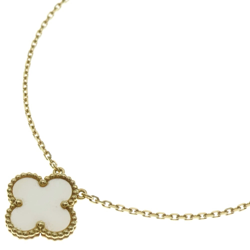 Van Cleef & Arpels(ヴァンクリーフアンドアーペル) ヴィンテージアルハンブラ マザーオブパール チェーンネックレス Au750YG イエローゴールド レディース VCARA45900