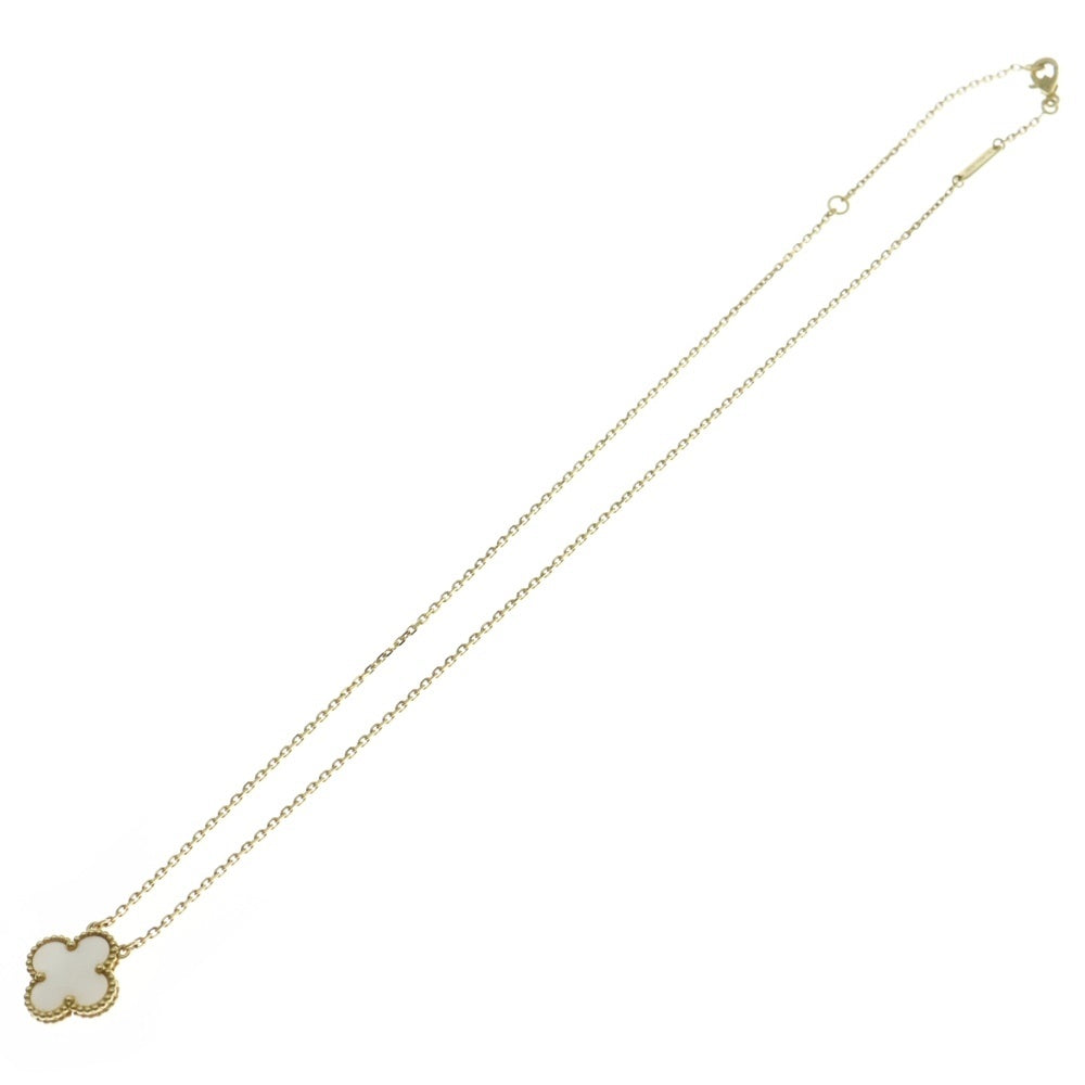 Van Cleef & Arpels(ヴァンクリーフアンドアーペル) ヴィンテージアルハンブラ マザーオブパール チェーンネックレス Au750YG イエローゴールド レディース VCARA45900