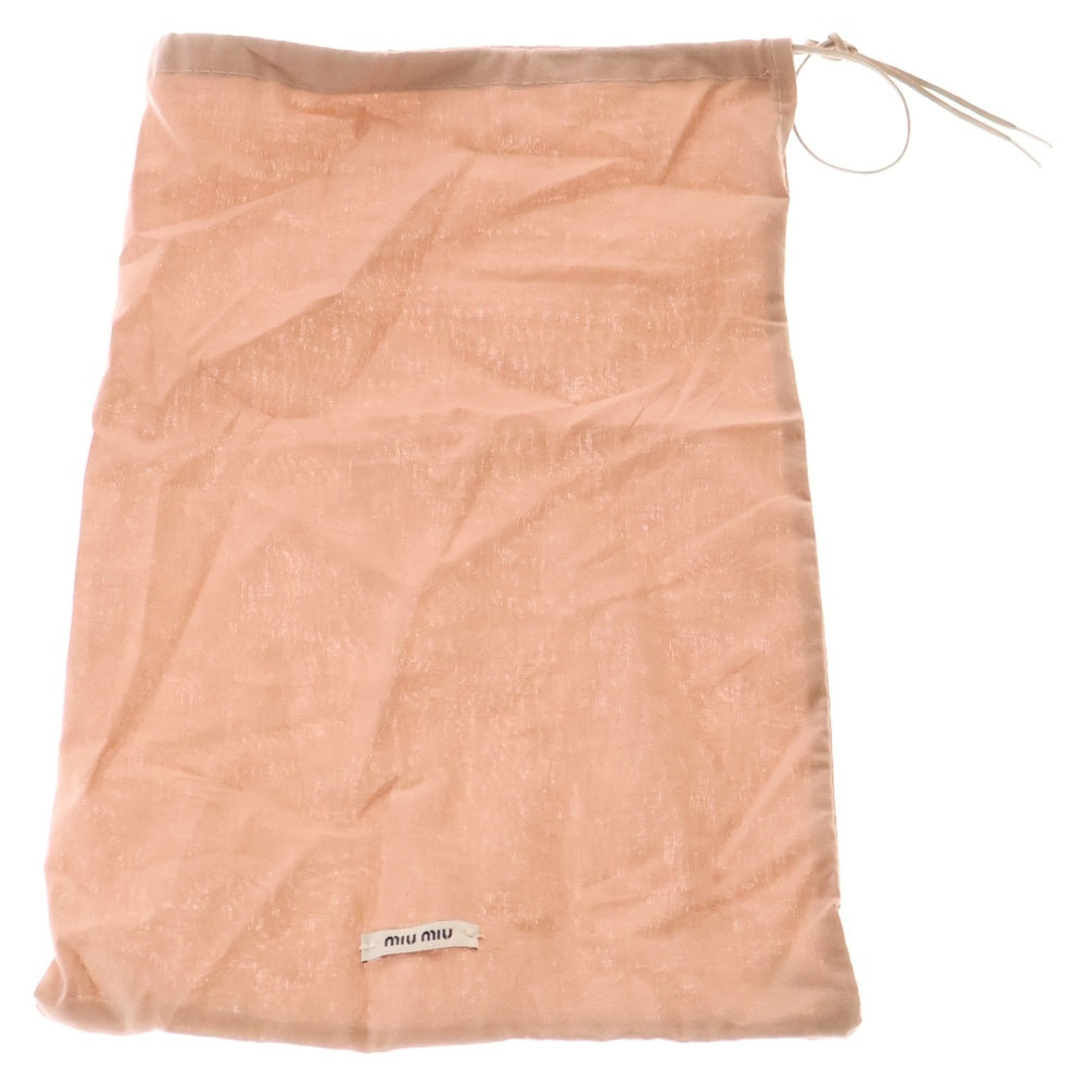 miumiu(ミュウミュウ) ラインストーン クリスタル ビジュー装飾 ローカットシューズ ニットスニーカー ブラック レディース