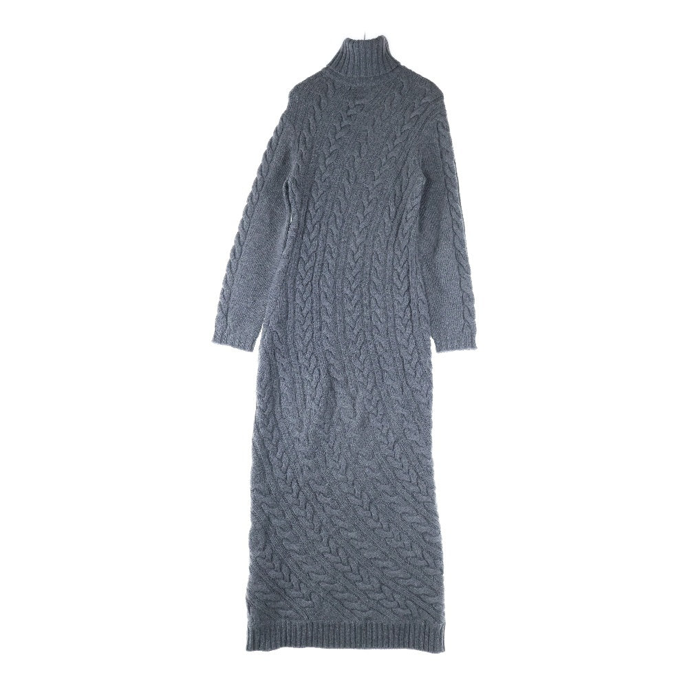 Max Mara(マックスマーラ) DRESS ARTE カシミヤ混 ウール タートルネック ニット ドレス ワンピース セーター グレー レディース 2421326033