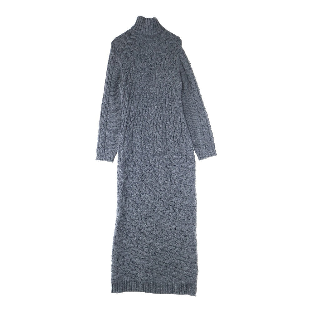 Max Mara(マックスマーラ) DRESS ARTE カシミヤ混 ウール タートルネック ニット ドレス ワンピース セーター グレー レディース 2421326033