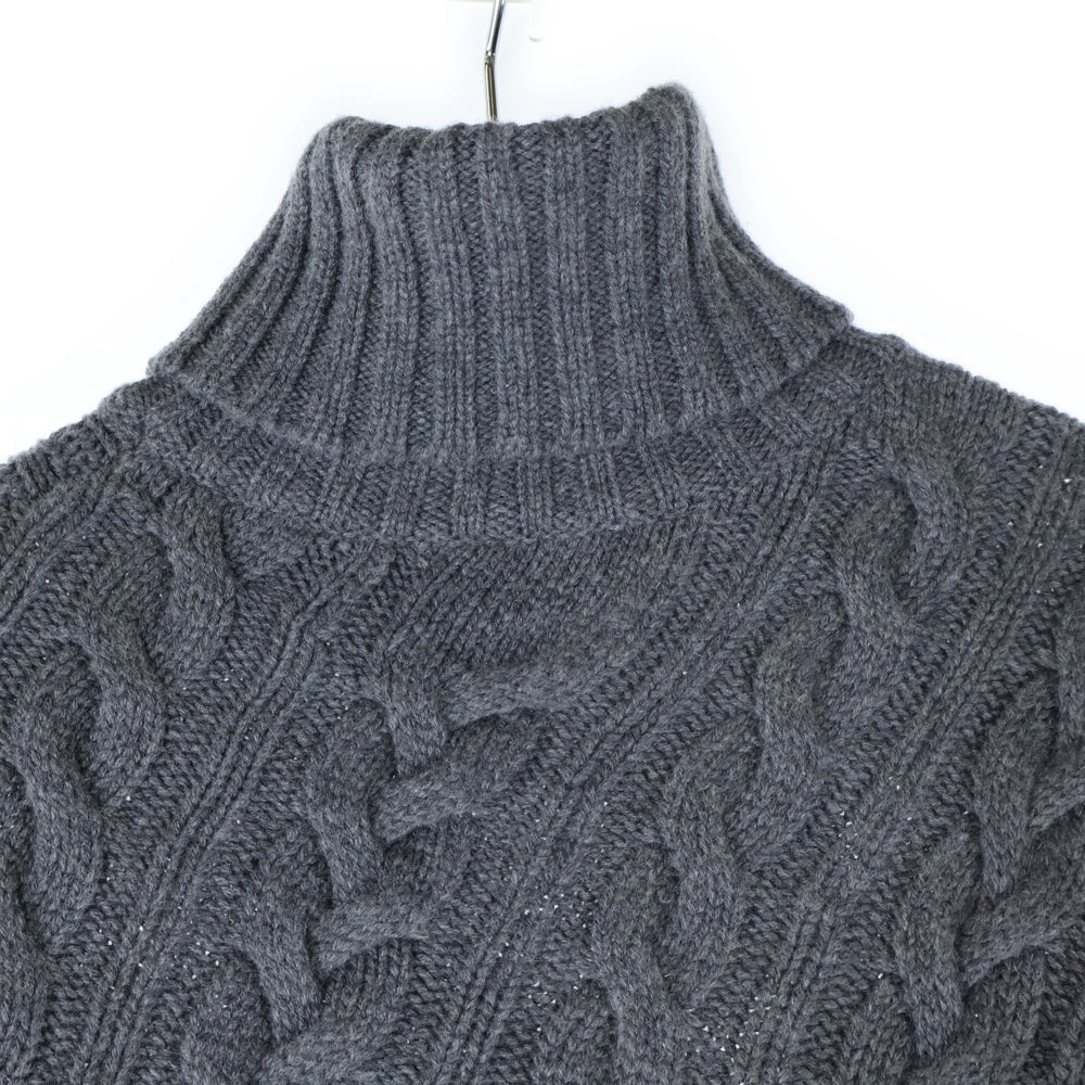 Max Mara(マックスマーラ) DRESS ARTE カシミヤ混 ウール タートルネック ニット ドレス ワンピース セーター グレー レディース 2421326033