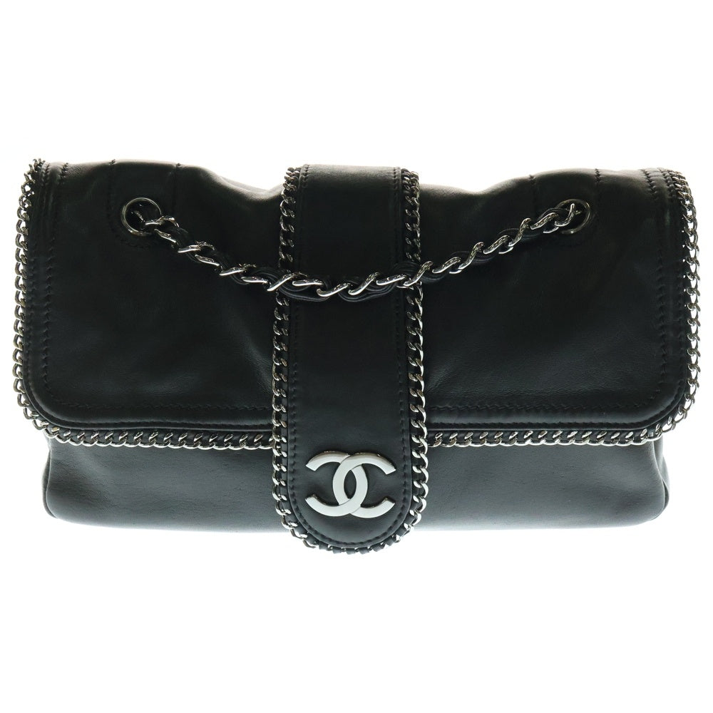 CHANEL(シャネル) ココマーク ラムスキン チェーンショルダーバッグ ブラック レディース