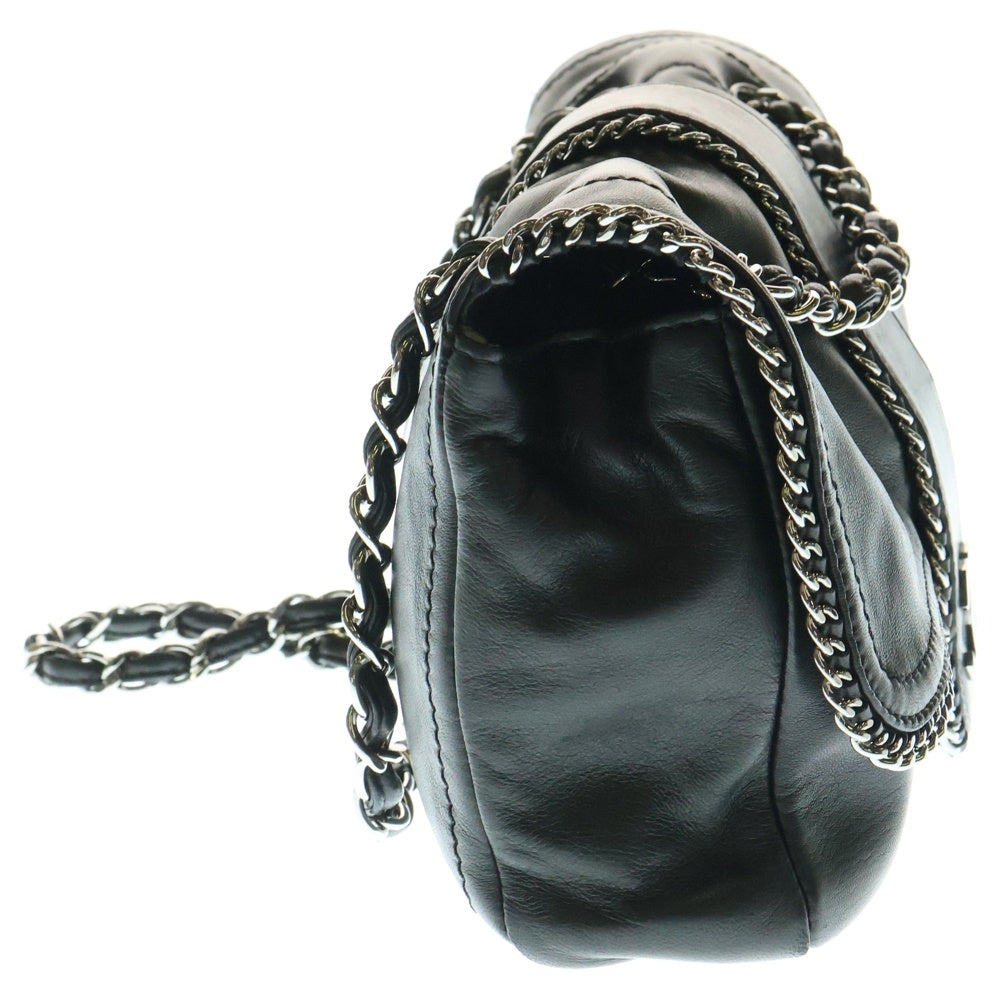 CHANEL(シャネル) ココマーク ラムスキン チェーンショルダーバッグ ブラック レディース