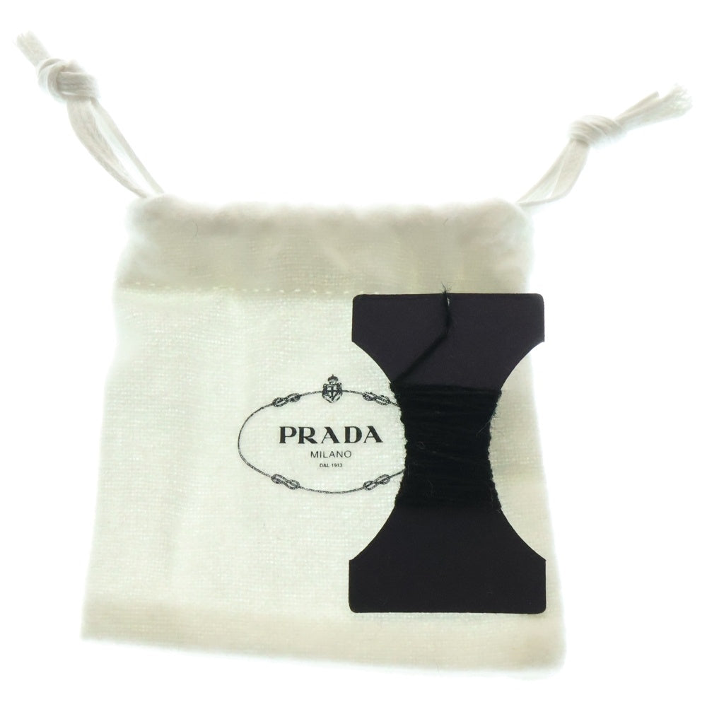 PRADA(プラダ) トライアングルロゴ マフラー ブラック カシミア レディース