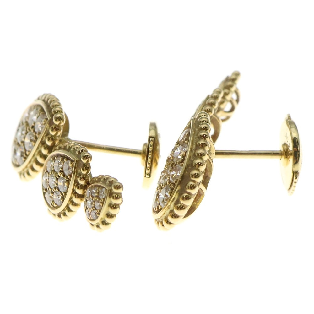 BOUCHERON(ブシュロン) セルパンボエム ダイヤモンド 3モチーフ ペンダント イヤリング ピアス Au750 K18YG イエローゴールド レディース