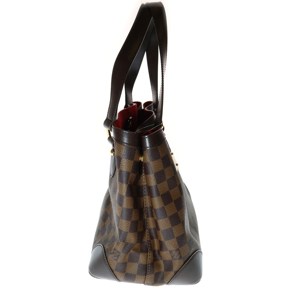 LOUIS VUITTON(ルイヴィトン) ダミエ ハムステッドPM ハンドバッグ トートバッグ ブラウン レザー×PVC ゴールド金具 N51205